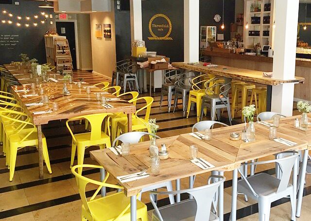 Threefold Cafe serves brunch all day in Coral Gables. I recommend the smashed avocado toast but everything else I've tried there is delicious too.