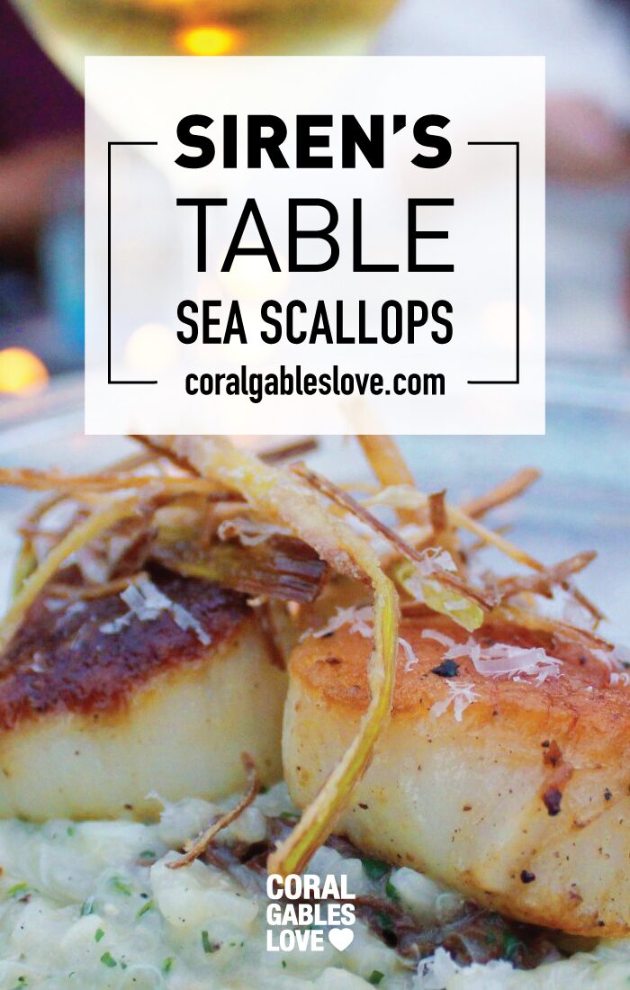 Sea Scallops from Sirens Table Ft. Lauderdale Restaurant with a view