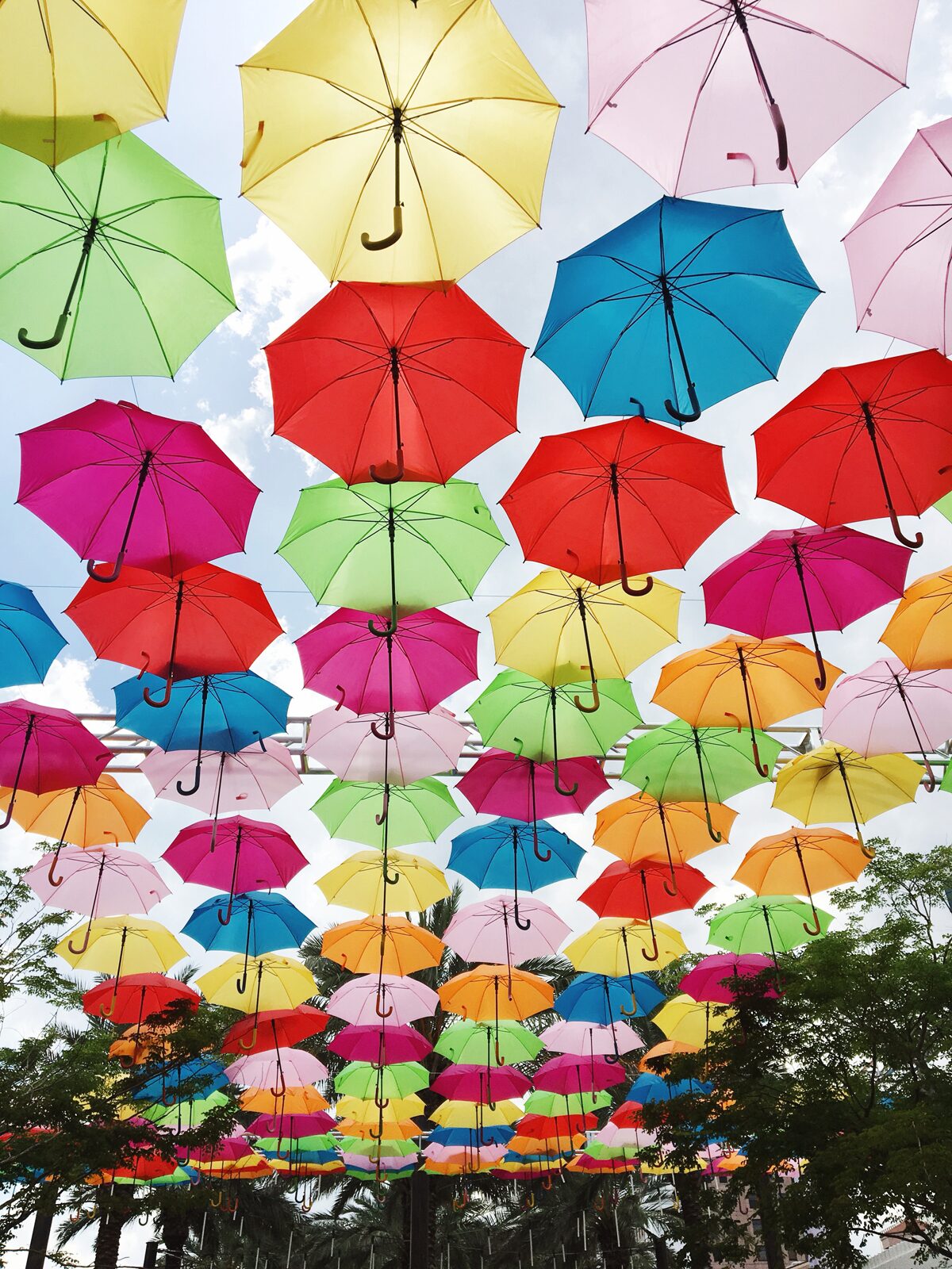 Miami Umbrella Sky Project - Instagram Hot Spot. Add to your bucket list when visiting Miami, Florida.