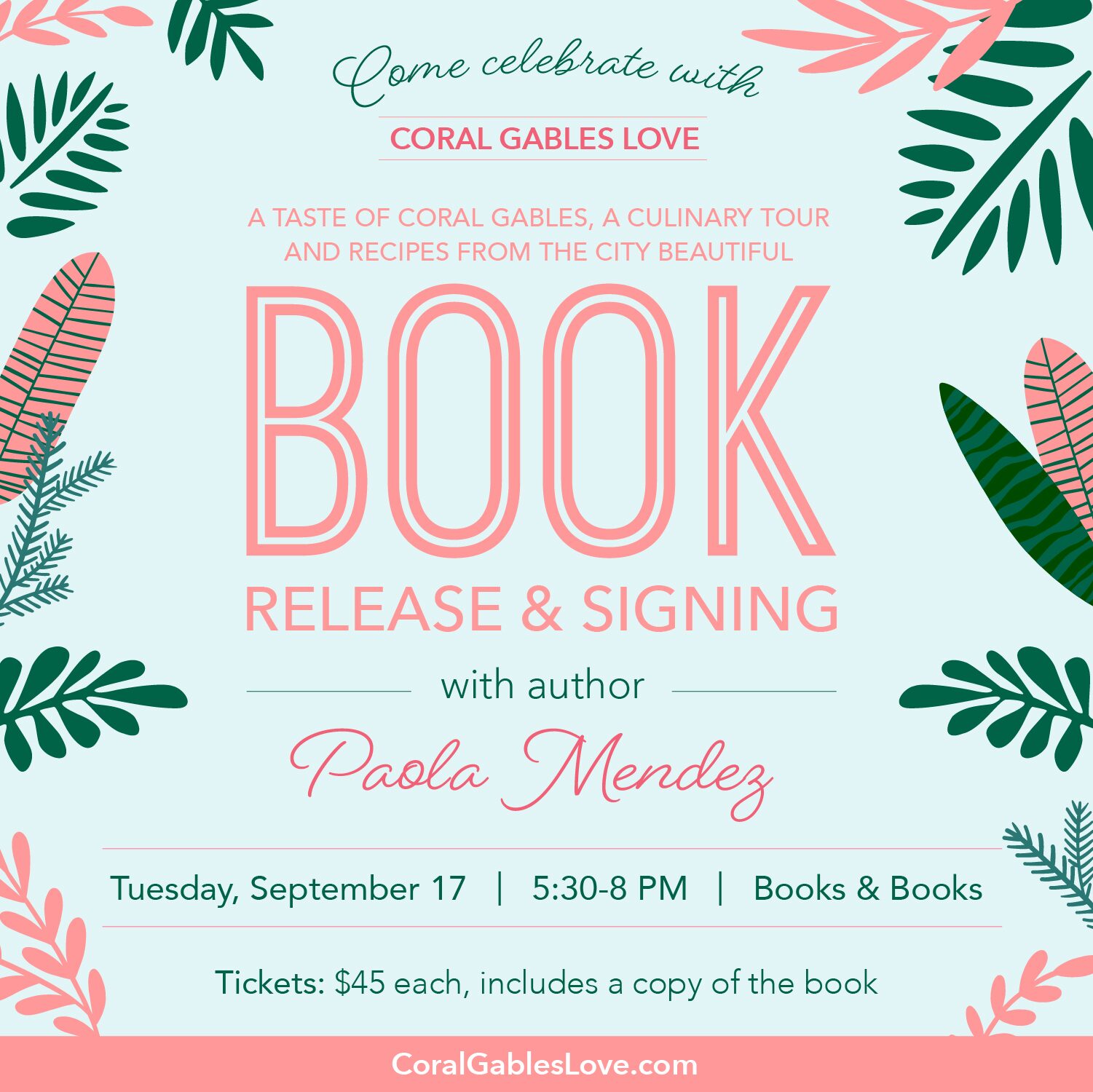 Coral Gables Love Book Signing: A Taste of Coral Gables