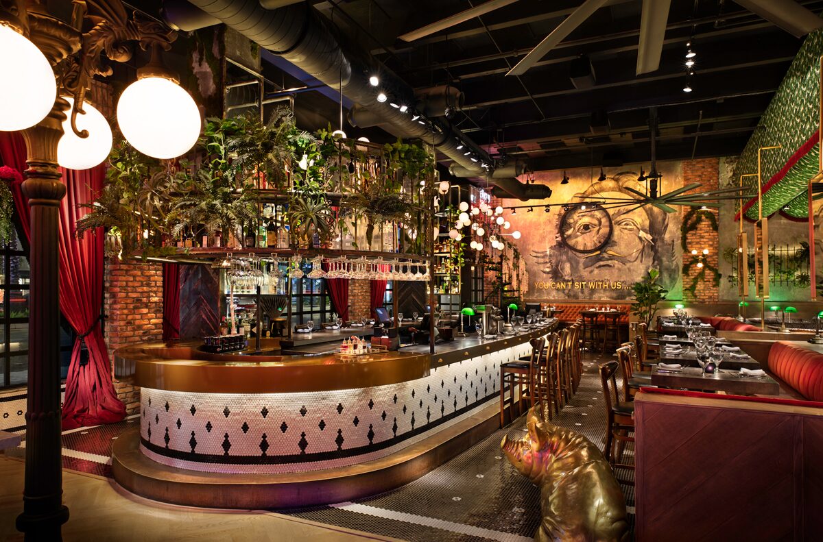 The Gramercy New Restaurant in Coral Gables inside decor and bar